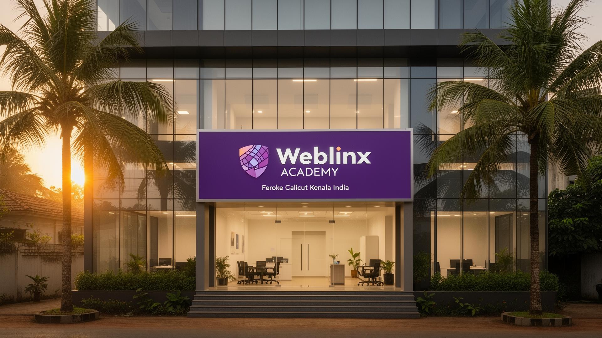 Weblinx Academy of Digital Marketing campus building entrance in Feroke, Calicut